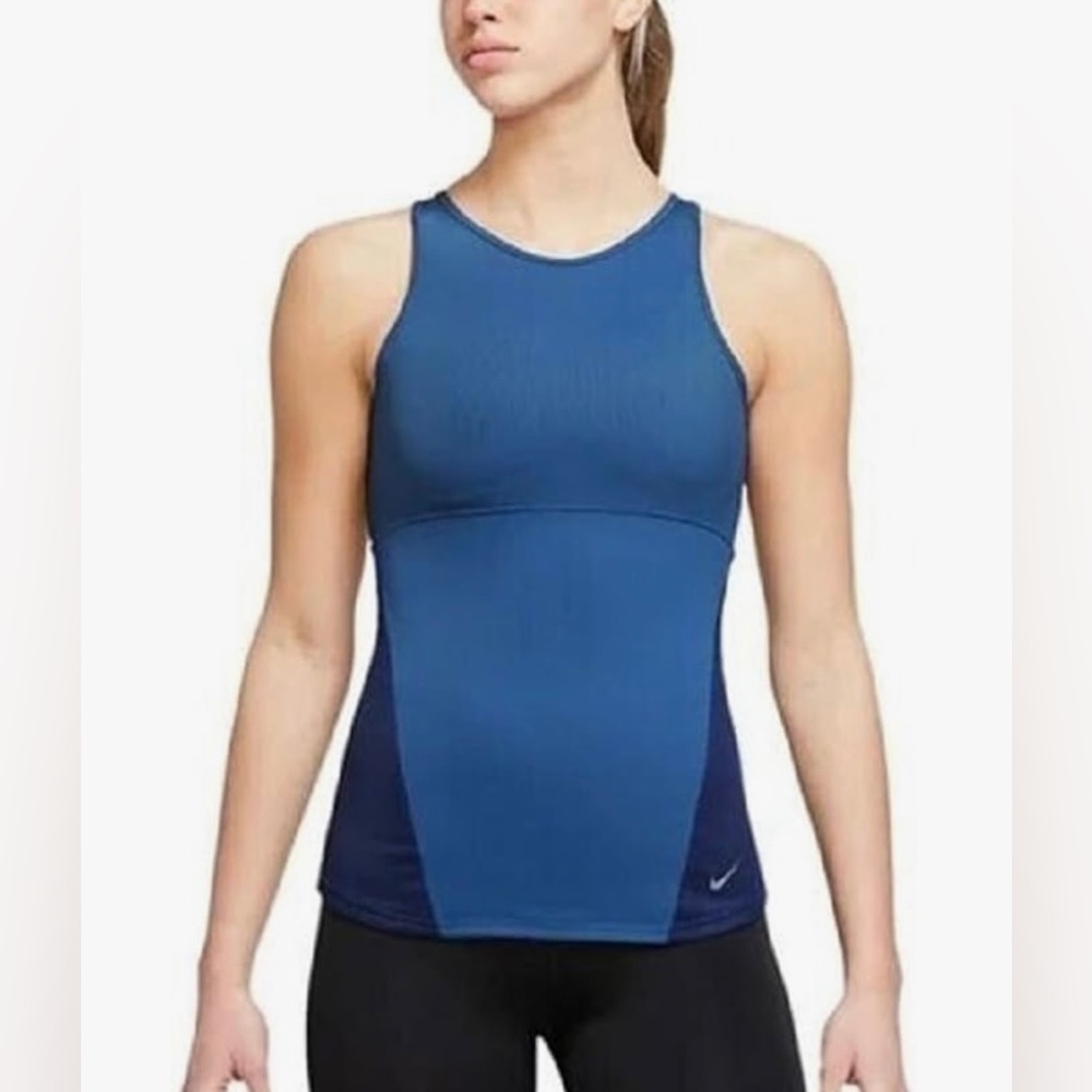 Nike Yoga Women's Dri-FIT Ribbed Training Tank Top Slim Fit Size Small